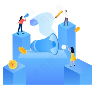 推广人物矢量图