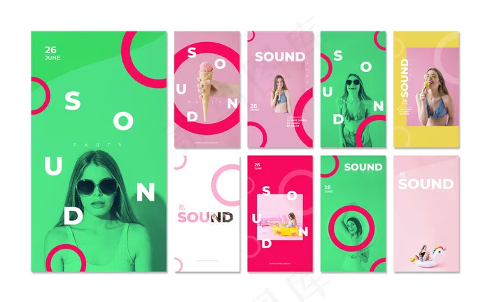 Instagram音乐节故事psd模版下载