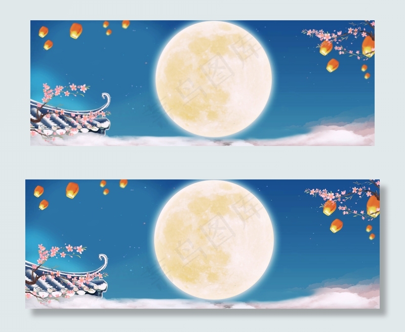 中秋节中国风电商海报背景