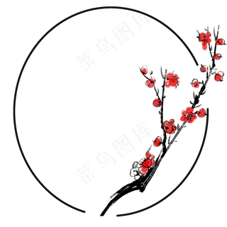 梅花水墨中国风