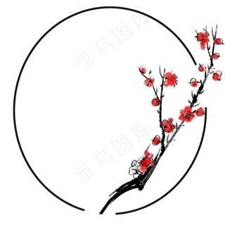 梅花水墨中国风