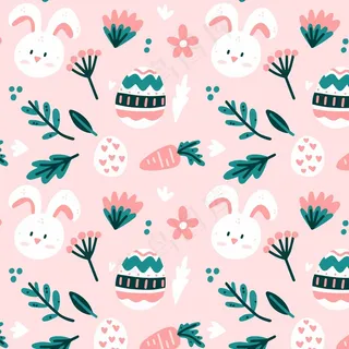 手绘复活节图案