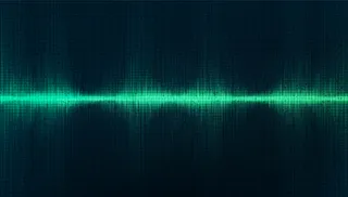 绿色工作室数字声波背景