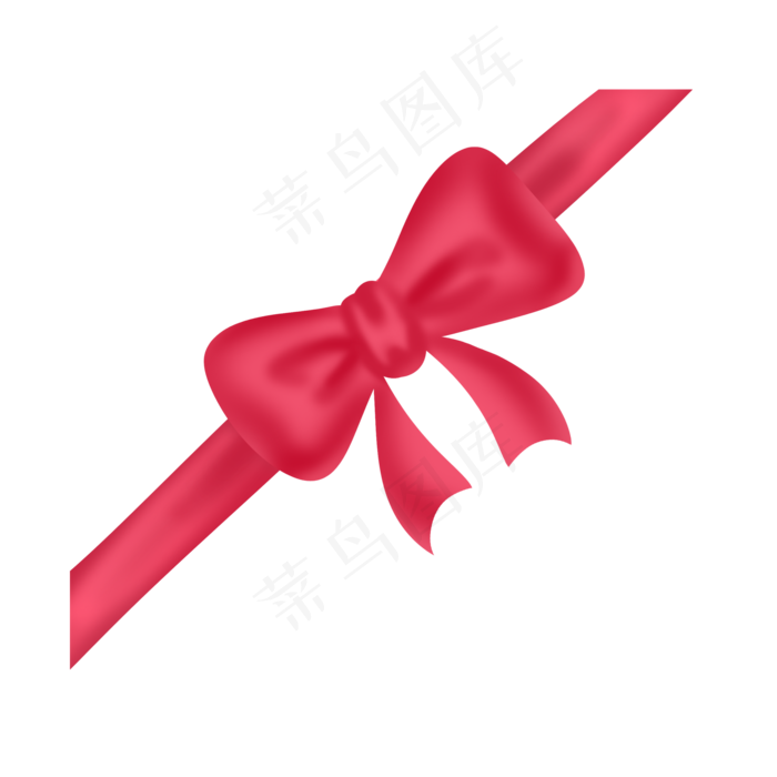 红色可爱丝带飘带蝴蝶结彩带