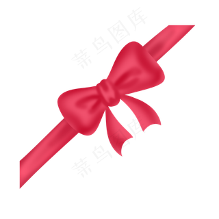 红色可爱丝带飘带蝴蝶结彩带