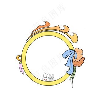 中秋节圆形边框