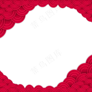 中秋节红色系边框