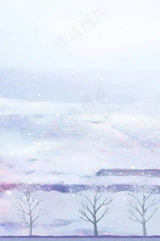 12月你好冬季唯美psd分层banner