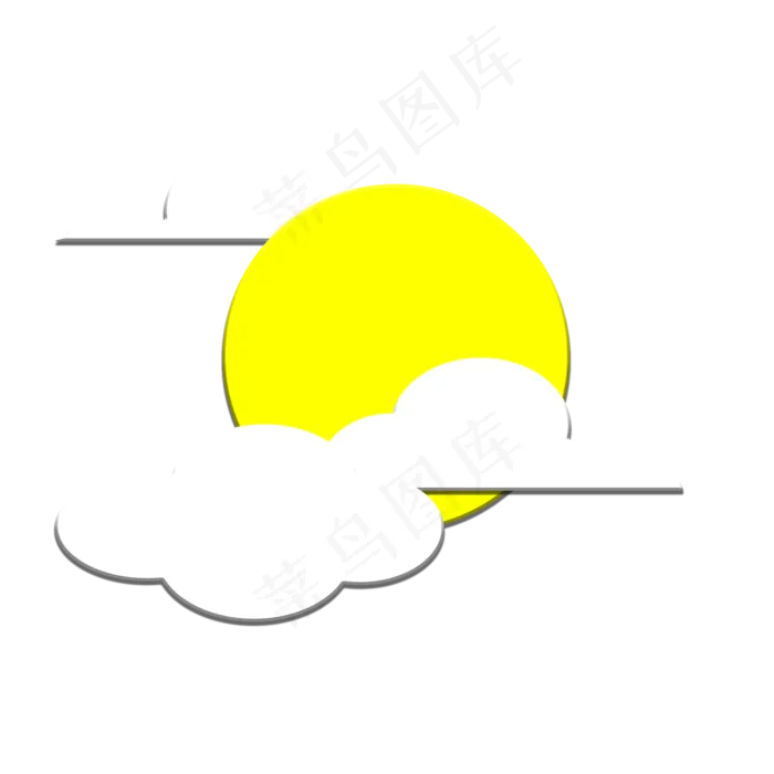 剪纸风月亮云朵(2000X2000(DPI:300))psd模版下载