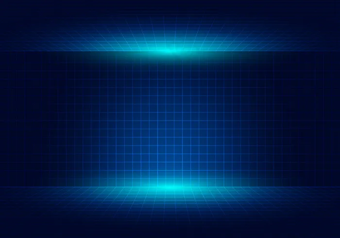 抽象蓝色网格透视设计背景与照明。eps,ai矢量模版下载