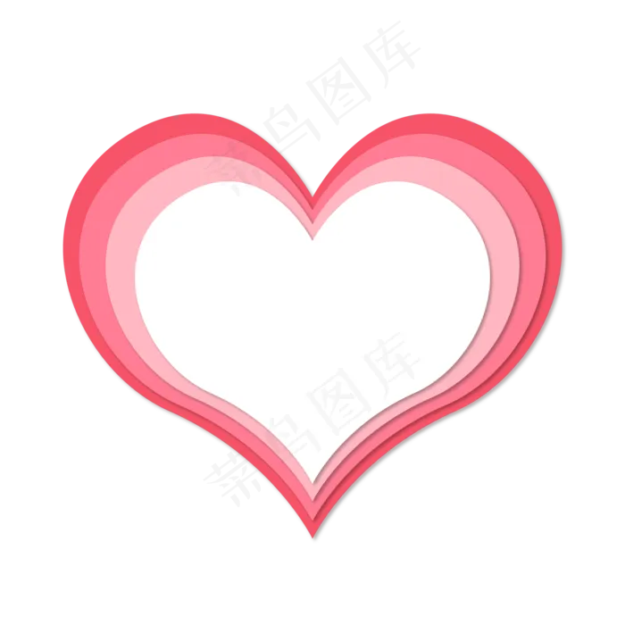 七夕节爱心立体剪纸边框(2000*2000px 300 dpi )ai矢量模版下载