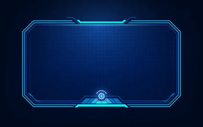 Hud、ui、gui未来用户界面屏幕元素。高科技屏幕