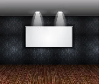 现代优雅展厅墙面