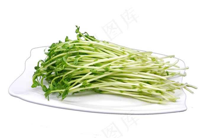 一盘绿色蔬菜豌豆苗(2000X1334(DPI:350))psd模版下载