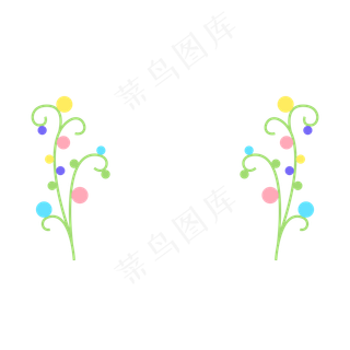 七夕节清新植物边框