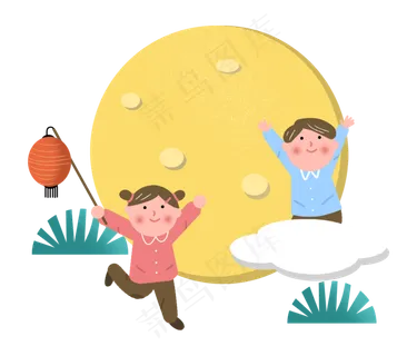 中秋节月亮中秋佳节灯笼