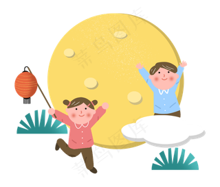 中秋节月亮中秋佳节灯笼