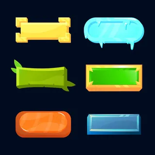 一套按钮游戏界面