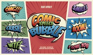 喜剧演讲泡沫文本效果