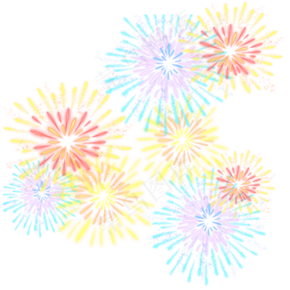 元旦新年春节烟花四射