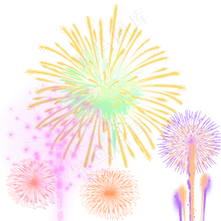 元旦美丽烟花礼花