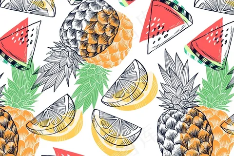 夏季图案-缩放背景