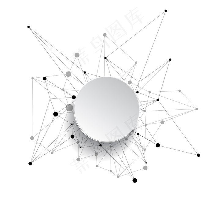 抽象背景。连接的线和点。
