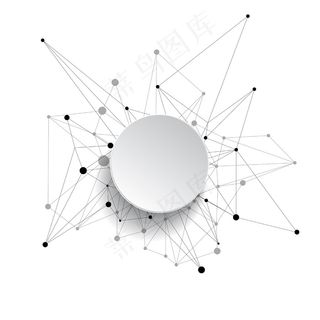 抽象背景。连接的线和点。