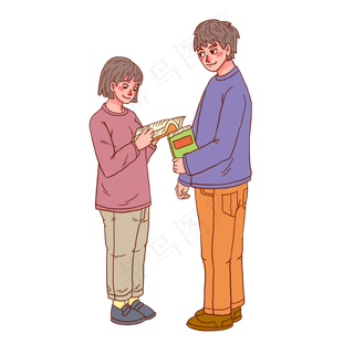 七夕情人节情侣谈恋爱