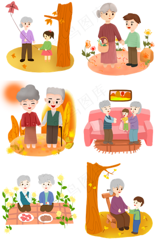 重阳节爷爷奶奶套图合集