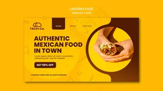 墨西哥餐厅登陆页面模板