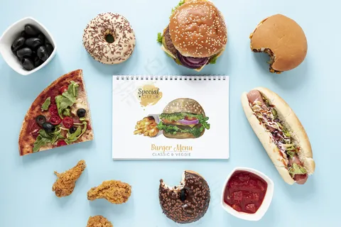 fast fost和笔记本电脑模型样机俯视图