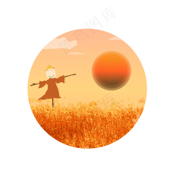 秋天丰收元素设计(2000X2000(DPI:150))ai矢量模版下载
