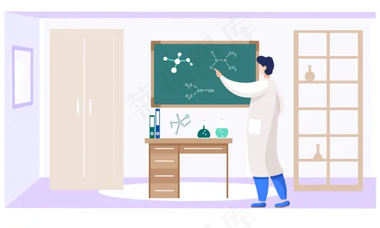 老师在黑板上解释一个新题目