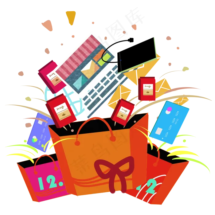 双十二购物刷卡消费网购折扣(3500X3500(DPI:300))psd模版下载