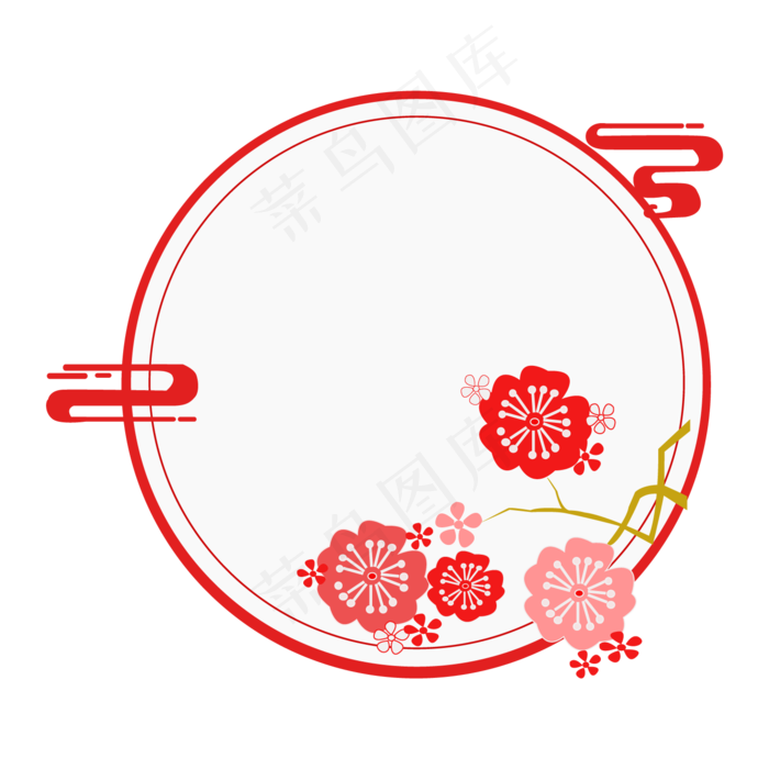 创意圆形中国风边框