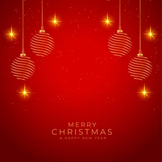 圣诞快乐闪亮的红色和金色背景