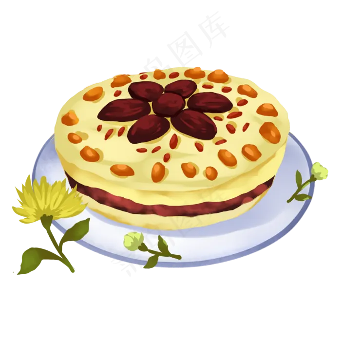 重阳节美食重阳糕(3000X3000(DPI:300))psd模版下载
