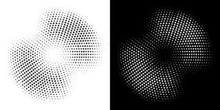 半色调圆形框点背景集。插图。