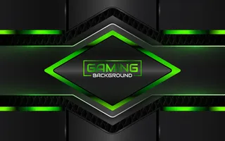 抽象的未来黑色和绿色游戏背景