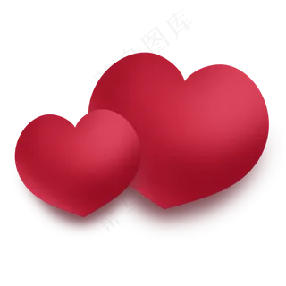 红色典雅质感七夕情人节爱心