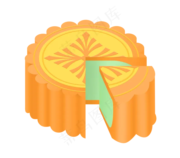 绿豆月饼甜点(2500X2200(DPI:300))psd模版下载