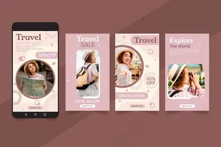 旅游销售模板故事概念