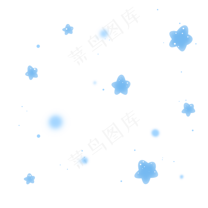 蓝色梦幻七夕情人节星星(2000X2000(DPI:300))psd模版下载