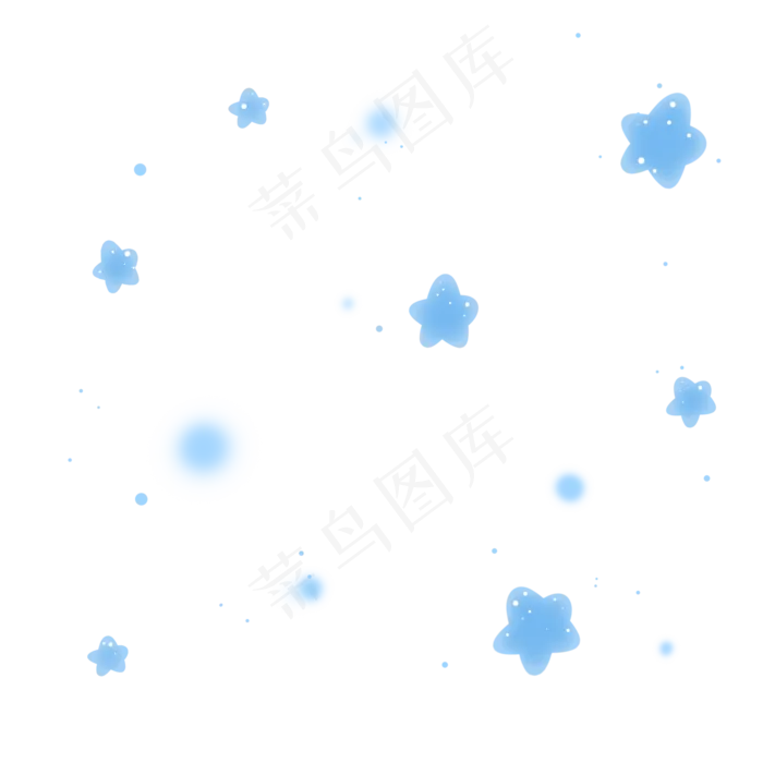 蓝色梦幻七夕情人节星星(2000X2000(DPI:300))psd模版下载