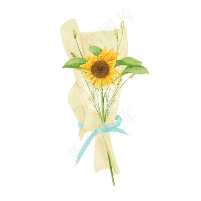 教师节向日葵单束花(2050X2050(DPI:300))psd模版下载
