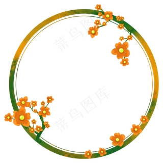 中秋节小花边框