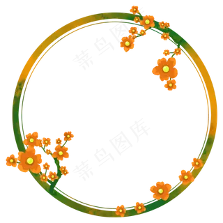 中秋节小花边框