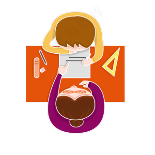 教师节手绘老师学生