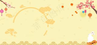 简约中秋佳节中国风宣传banner图